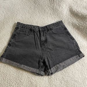 SHEIN black jean shorts